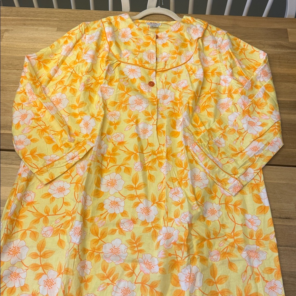 Night Owl Vintage Pre-Shrunk Flannel Nightgown View 2